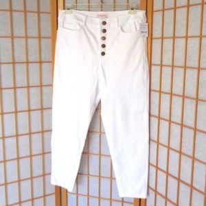 Fresh Produce White Freshfit Hi-Rise Crop Pants